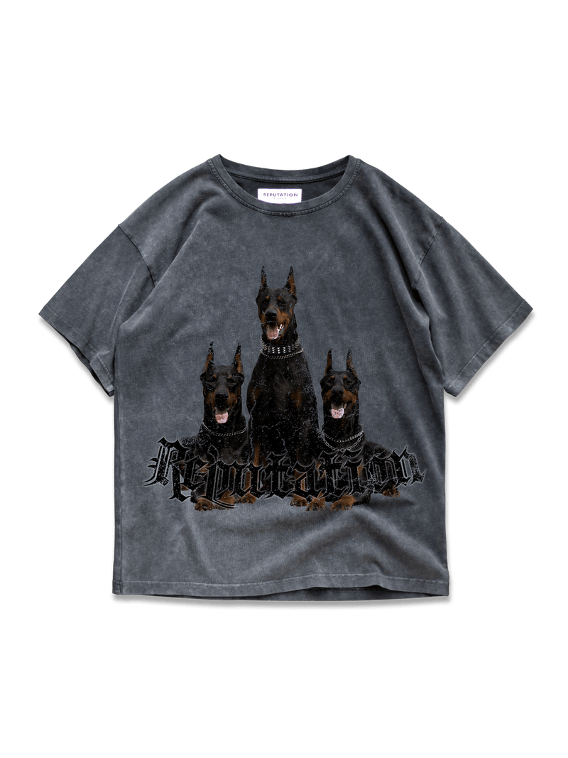 Vintage Grey Tee - Doberman