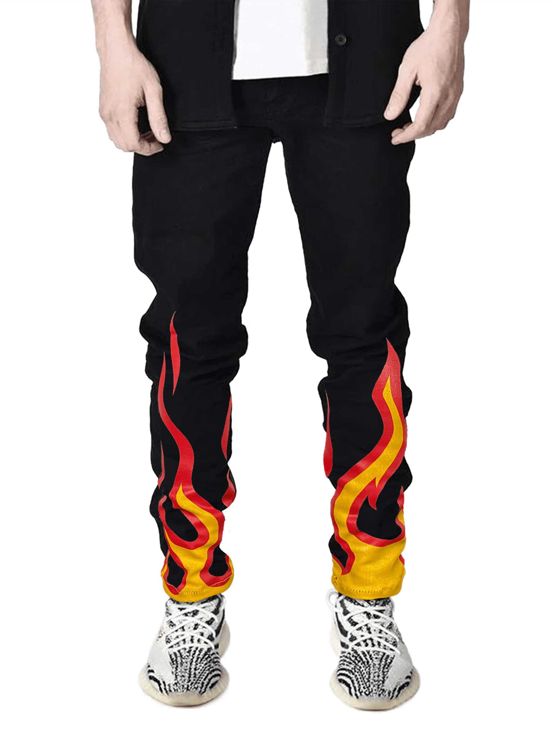 Flame Skinny Denim - Black