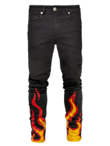 Flame Skinny Denim - Black