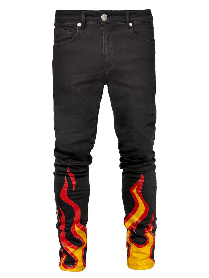 Flame Skinny Denim - Black