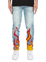 Flame Skinny Denim - Light Stone