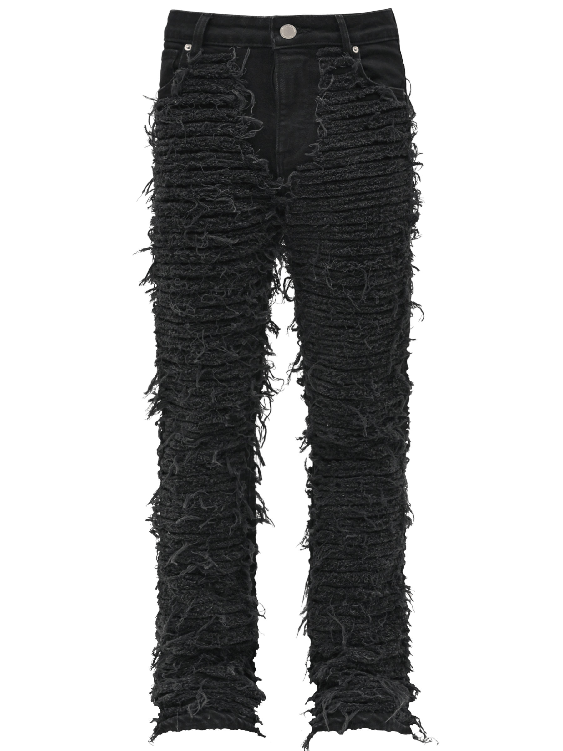 Flare Distressed Denim - Black