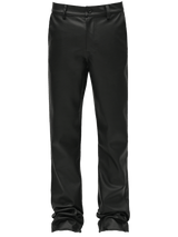 Flare Leather Pants - Black