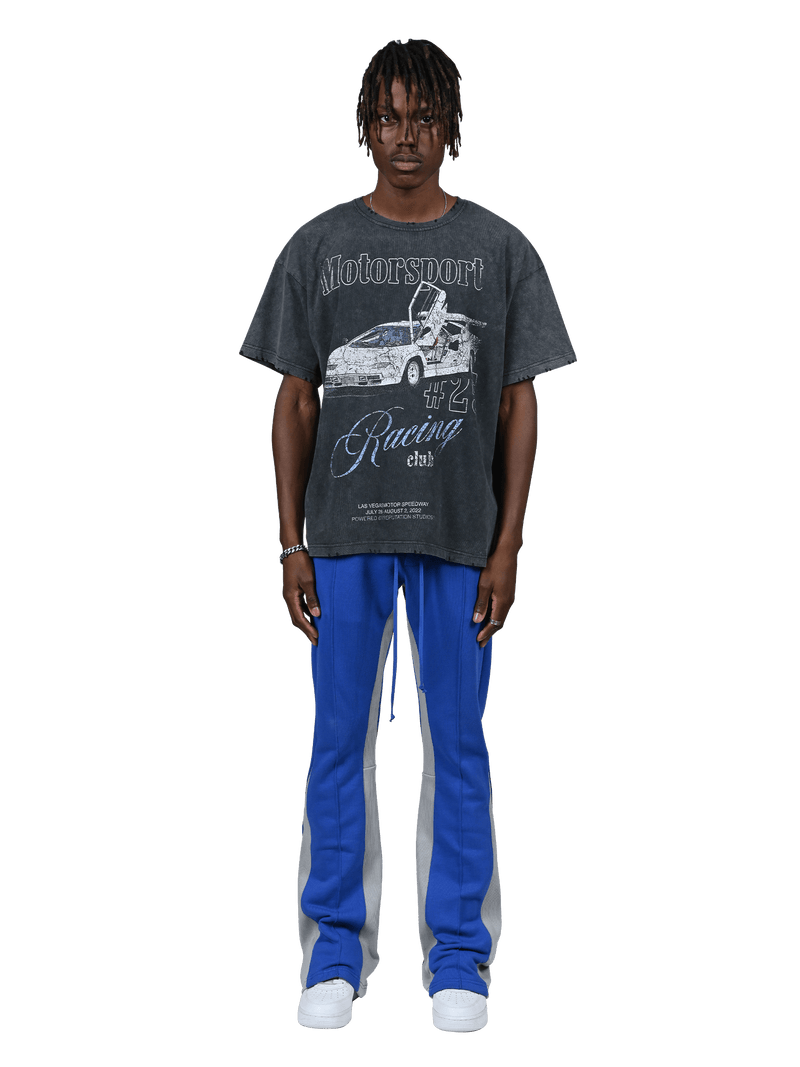 Flare Pintuck Sweatpants - Royal Blue