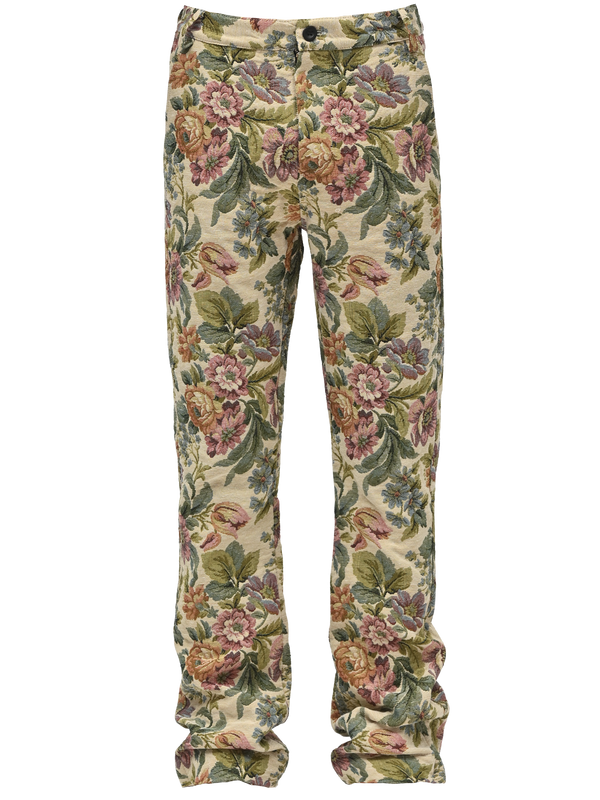 Flare Tapestry Pants - Floral