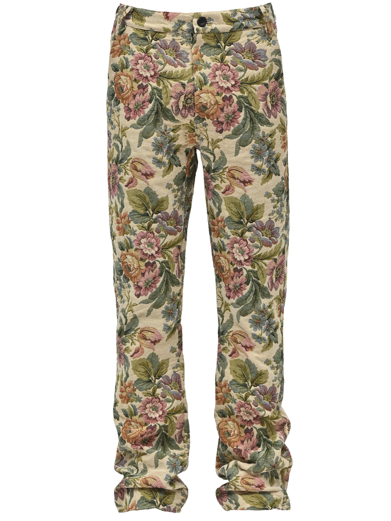 Flare Tapestry Pants - Floral