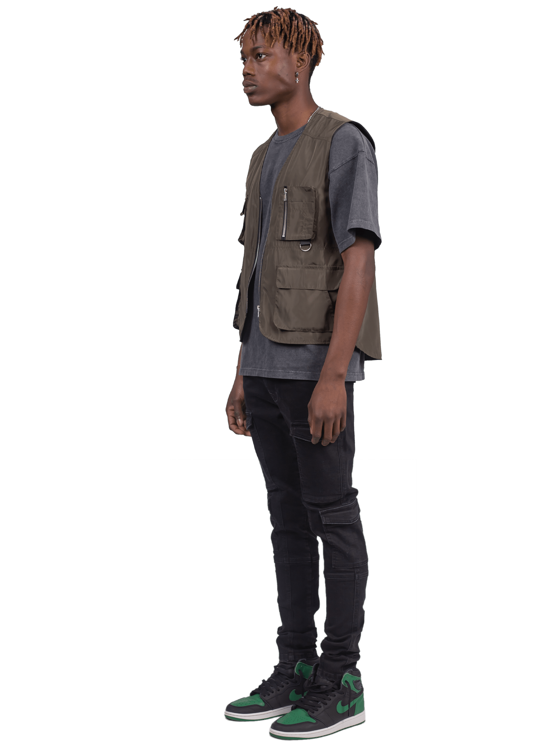 Nylon Utility Vest - Forest