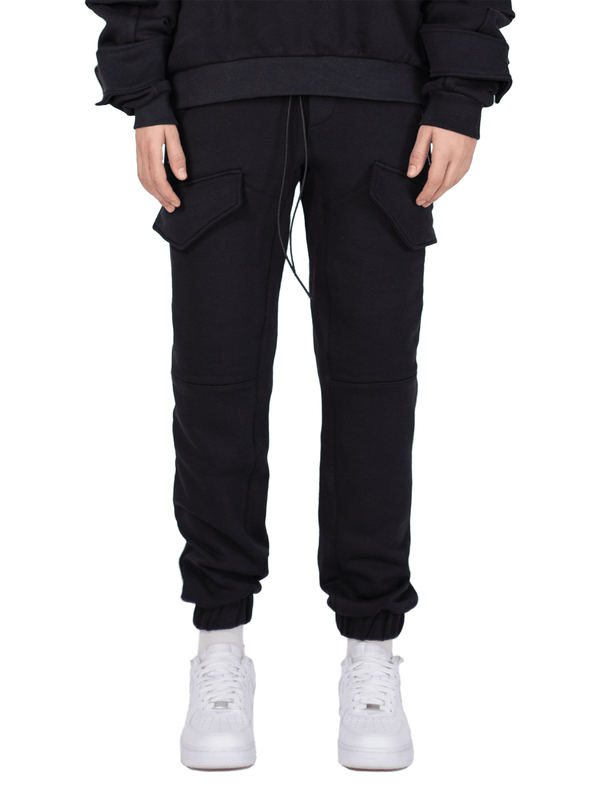 Front Pocket Sweatpants - Black