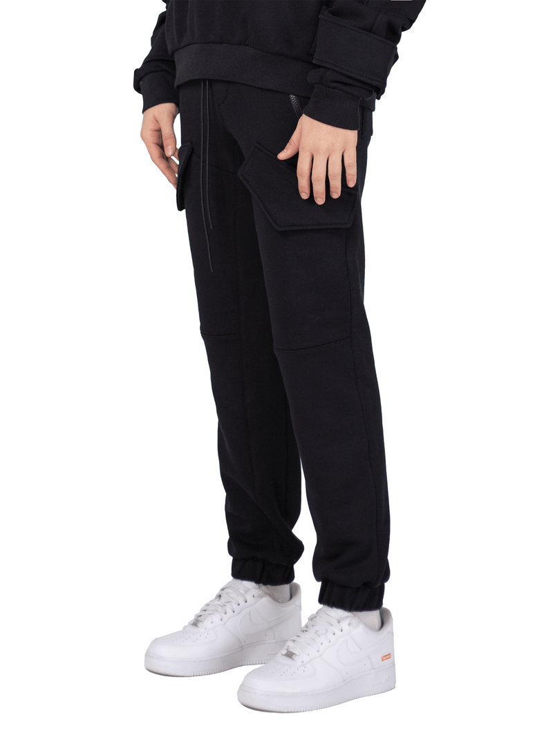 Front Pocket Sweatpants - Black