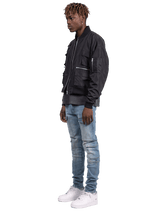 Front Pocket Cargo Denim - Light Stone