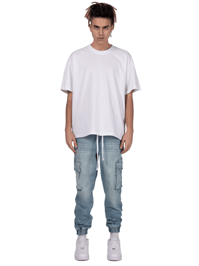 Cargo Jogger Denim - Light Stone