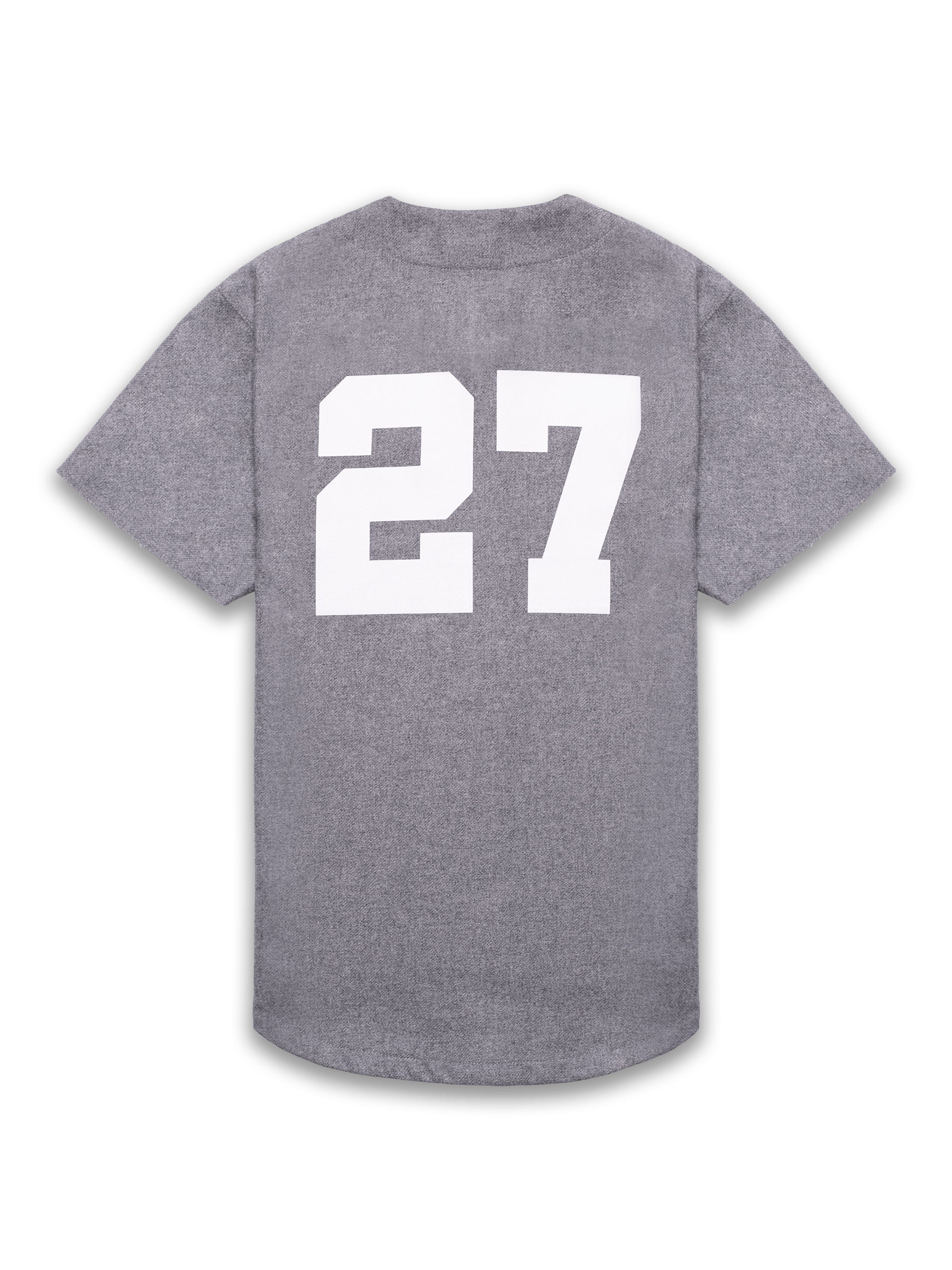 Wool Baseball Jersey - Grey