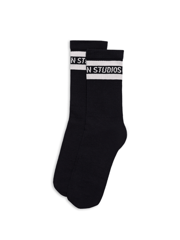 Italic Logo Socks - Black