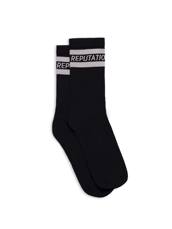 Italic Logo Socks - Black