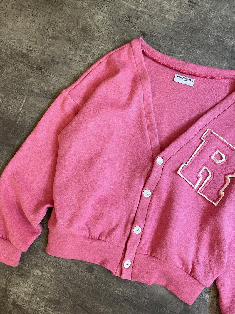 Knit Cardigan - Hot Pink