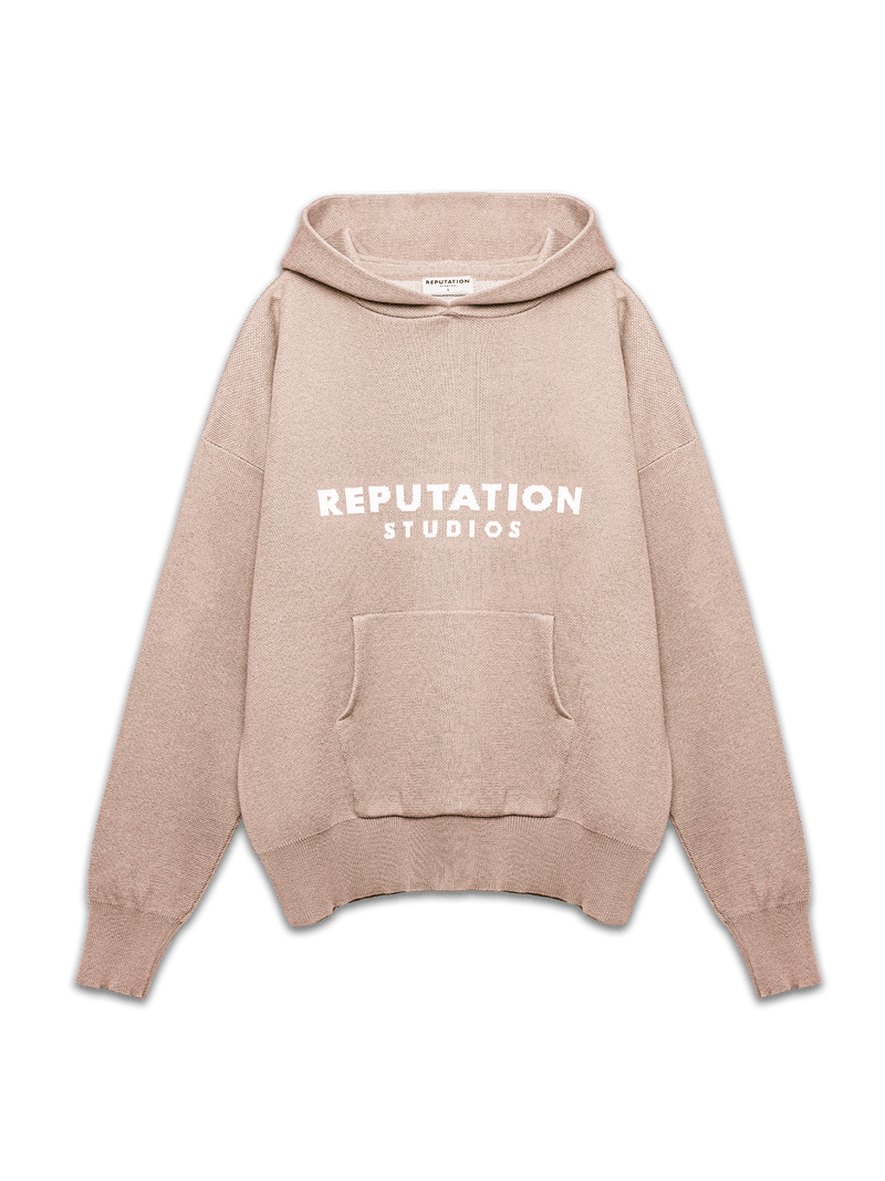 Knit Hoodie - Taupe