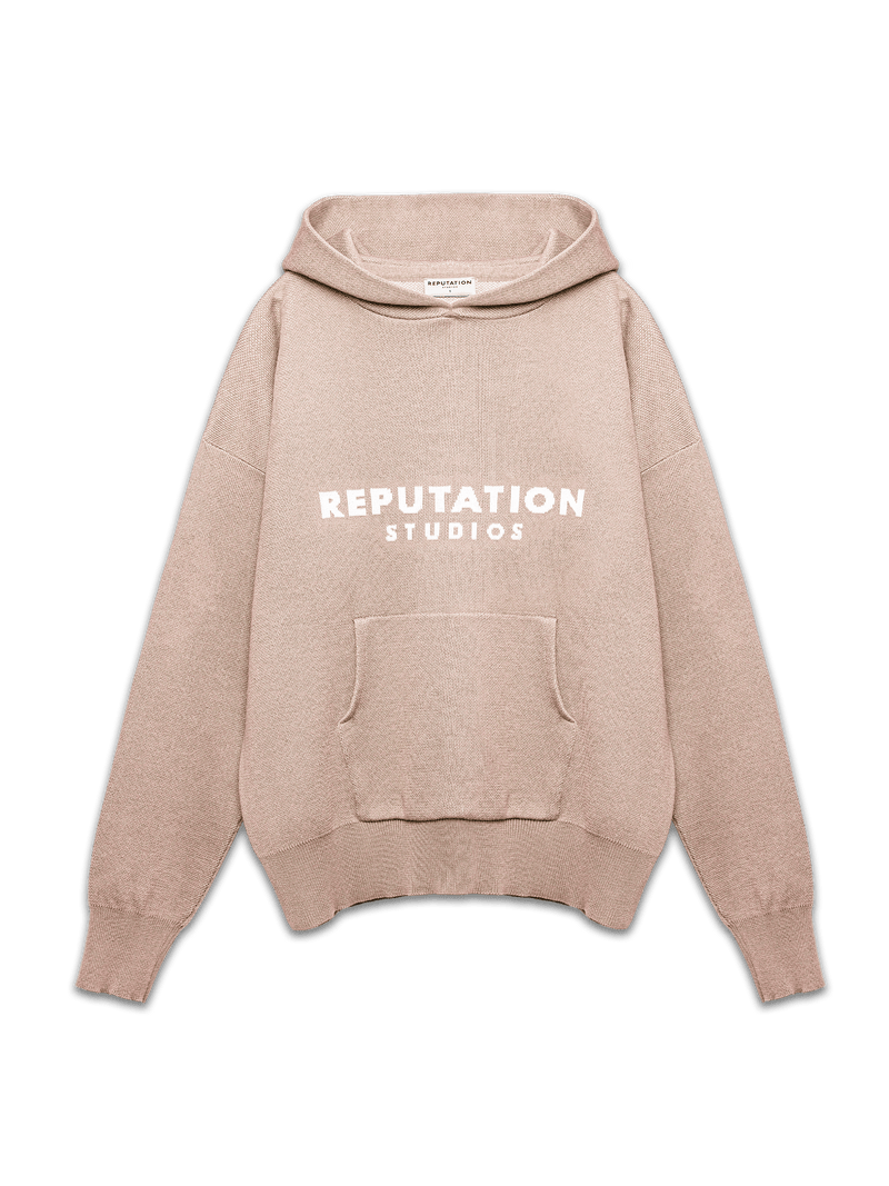 Knit Hoodie - Taupe