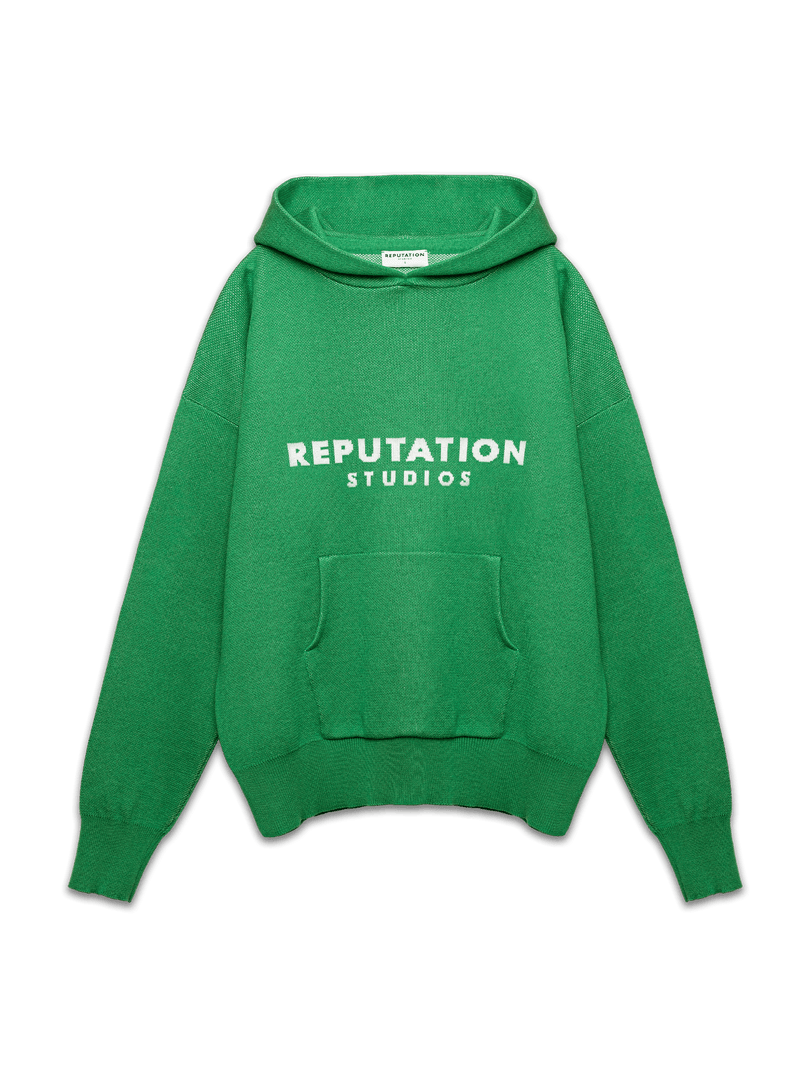 Knit Hoodie - Pine Green