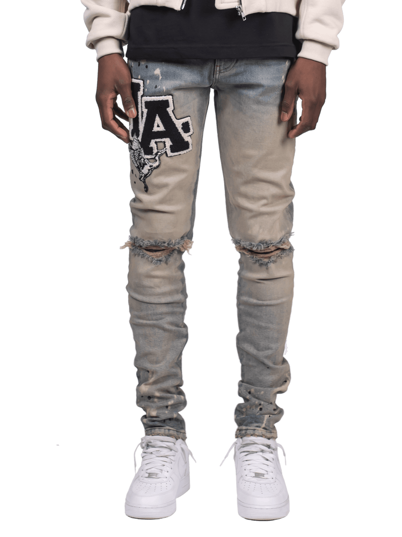 Cream wash denim hotsell