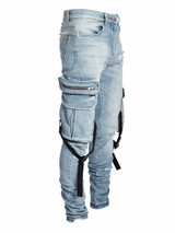 Cargo Denim Straps - Light Stone