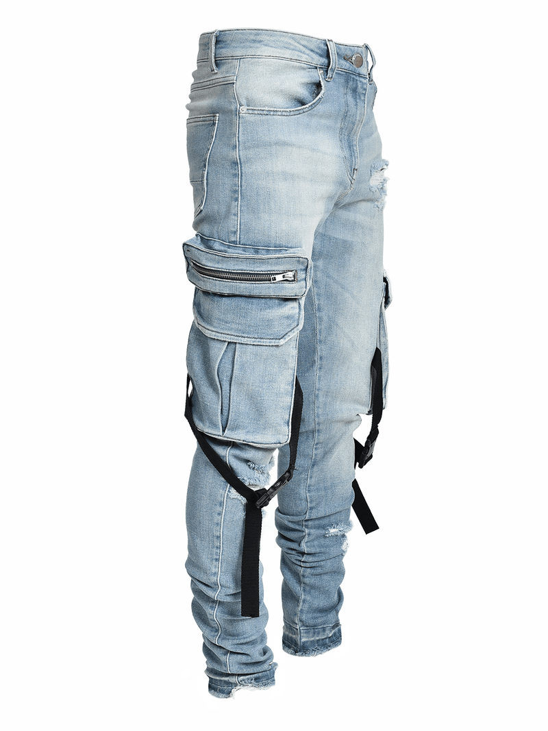 Cargo Denim Straps - Light Stone