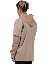 Layered Hoodie - Beige