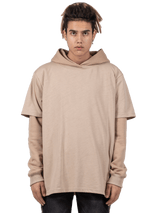 Layered Hoodie - Beige