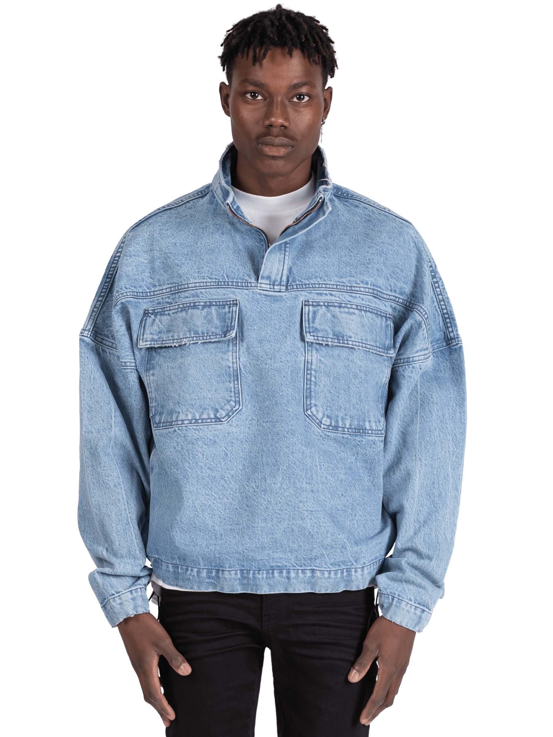 Denim Anorak - Light Wash