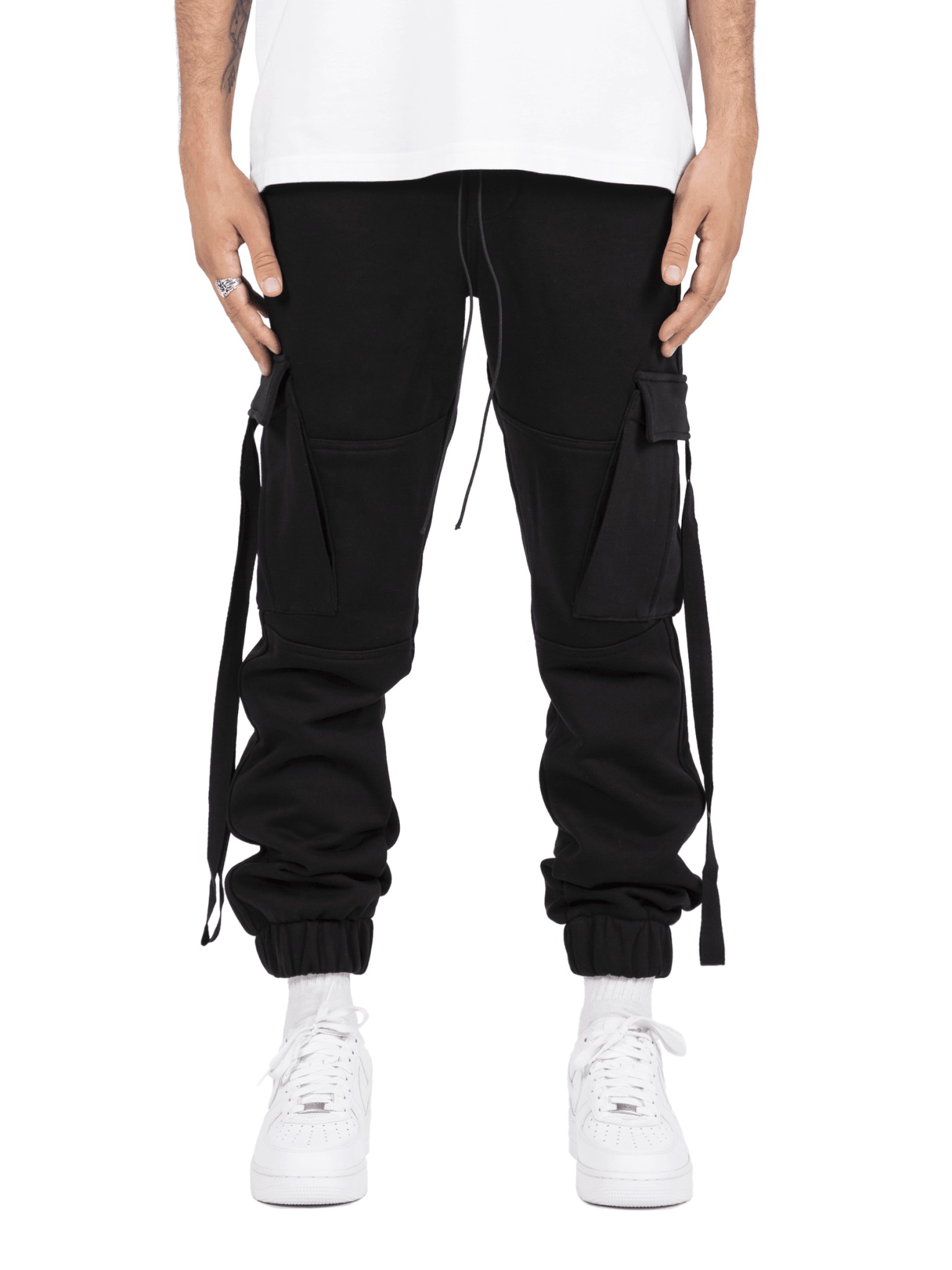 Lounge Cargo Pants - Black - Reputation Studios