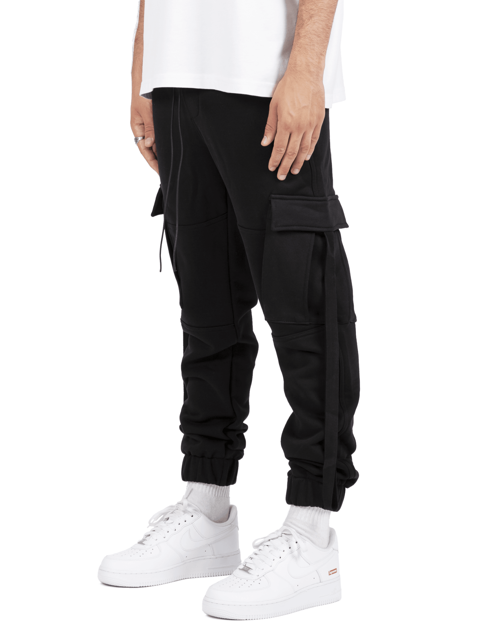 Lounge Cargo Pants - Black - Reputation Studios