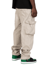 Sand Colored Acro Cargo Pants From Back Right