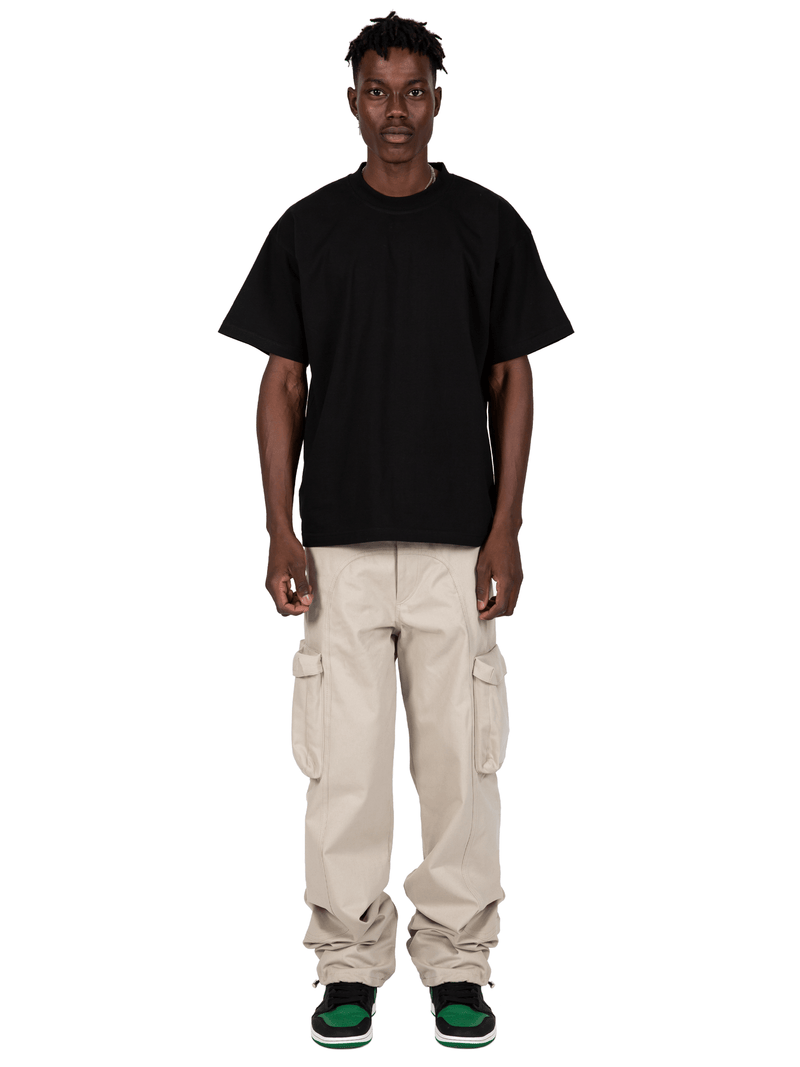 Sand Colored Acro Cargo Pants  From Full Front