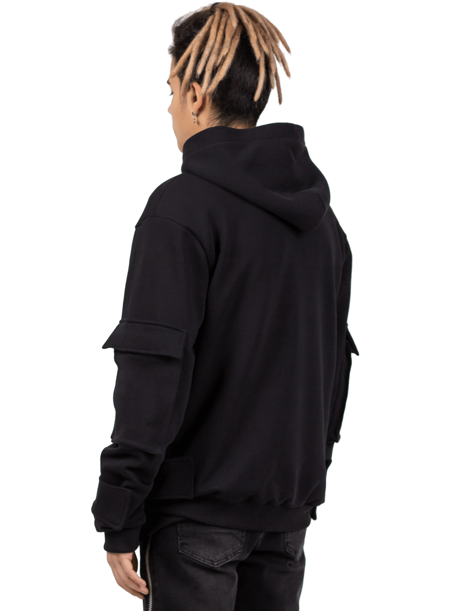 Multi Pocket Hoodie - Black