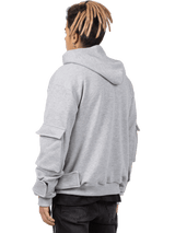 Multi Pocket Hoodie - Heather Grey