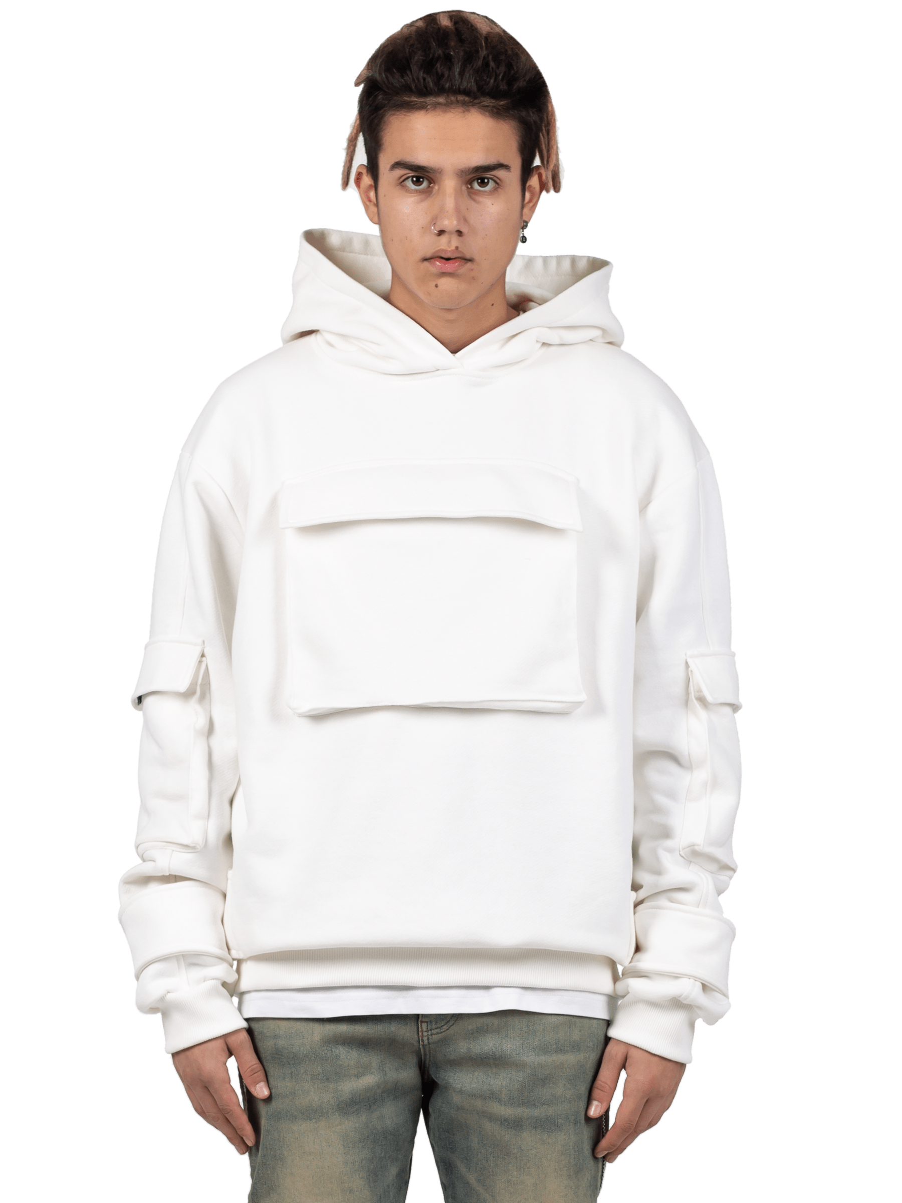 Multi Pocket Hoodie - Off-White