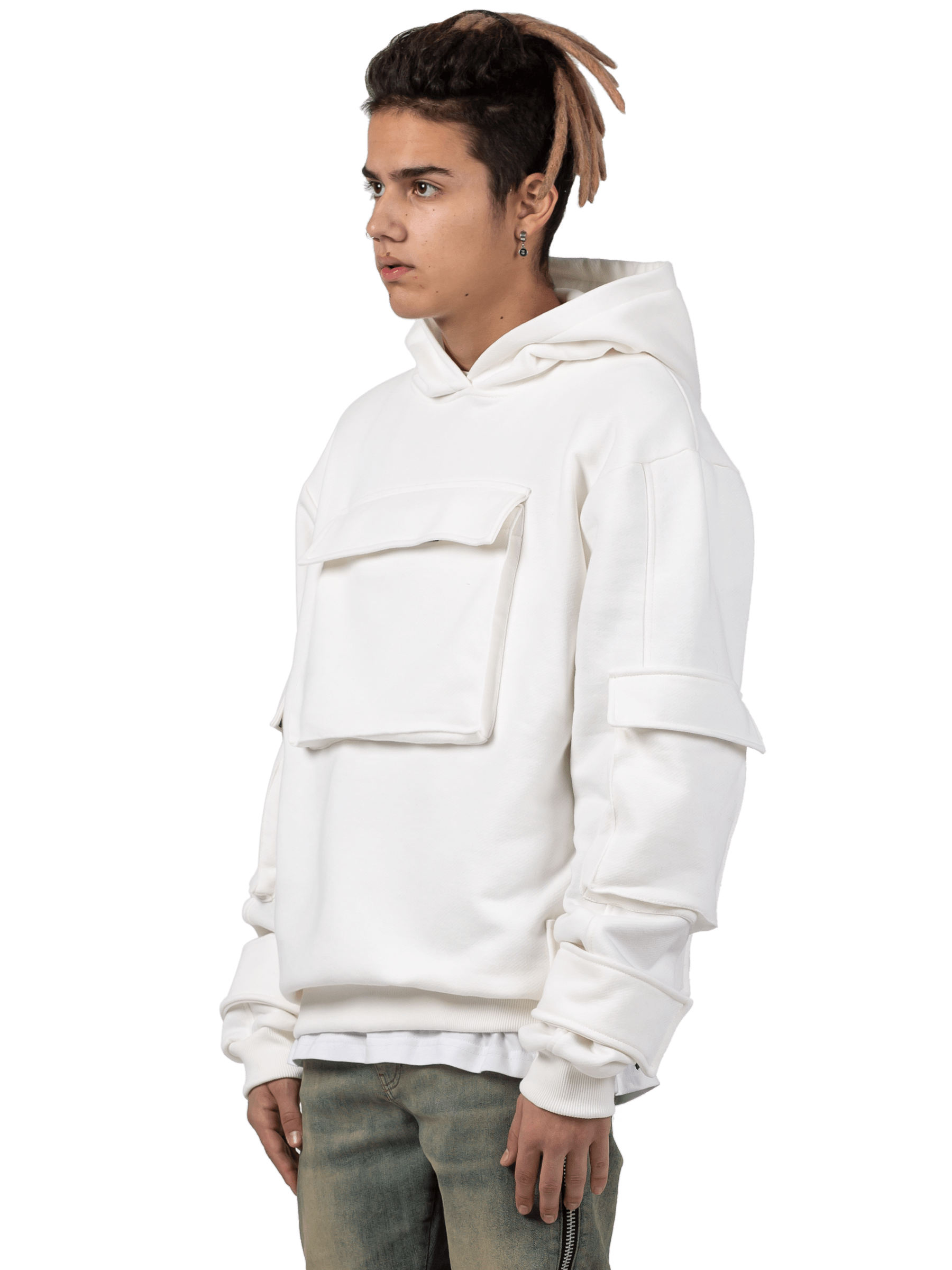 Multi Pocket Hoodie - Off-White