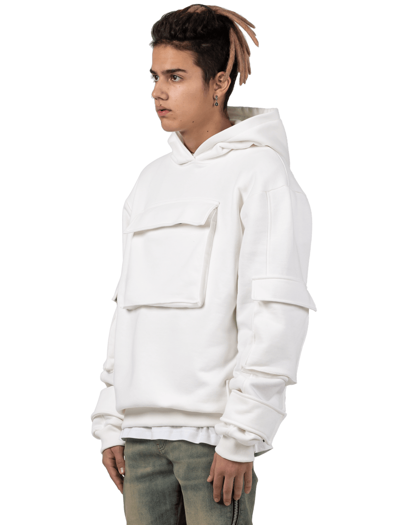Multi Pocket Hoodie - Off-White
