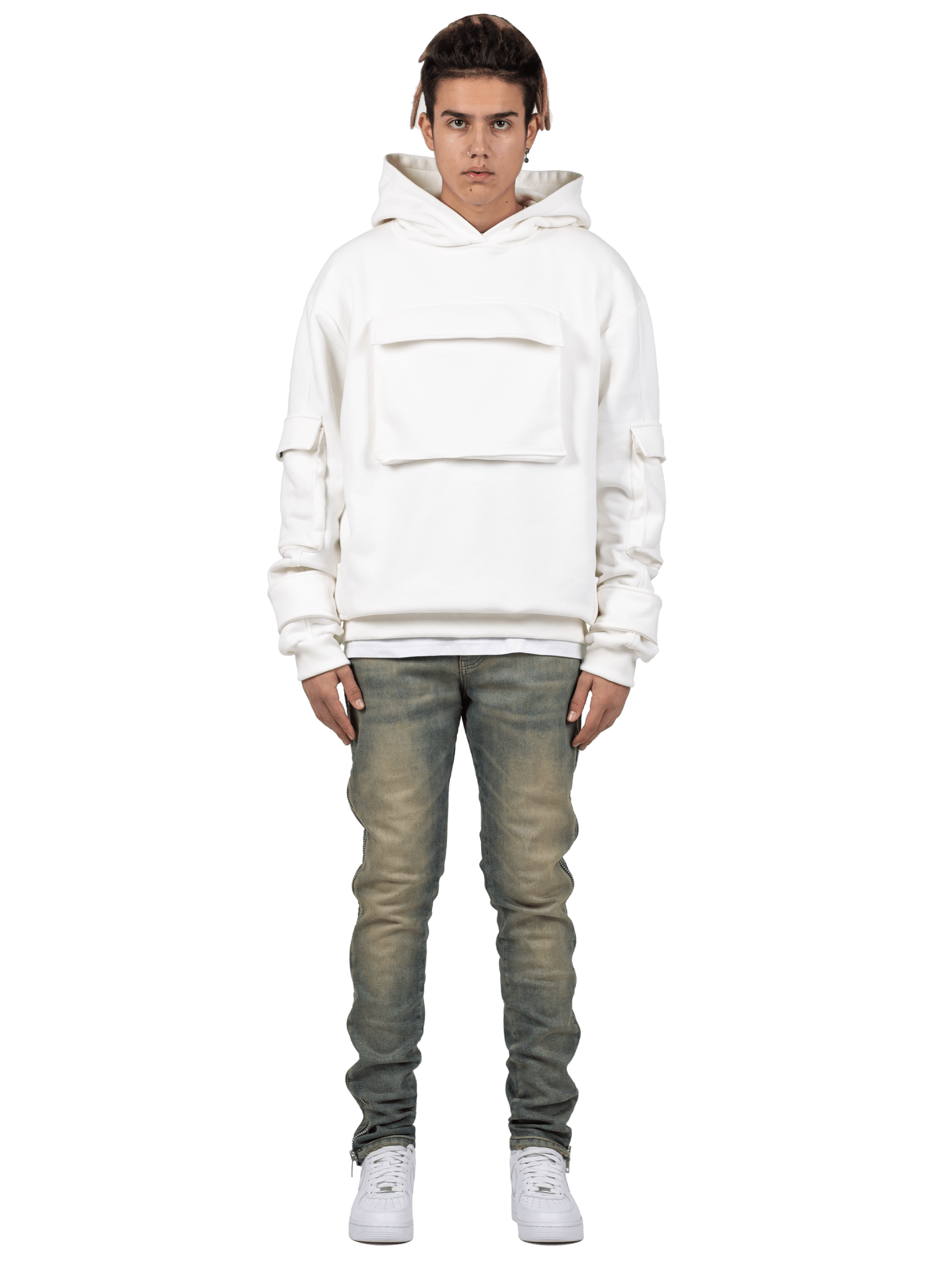 Multi Pocket Hoodie - Off-White