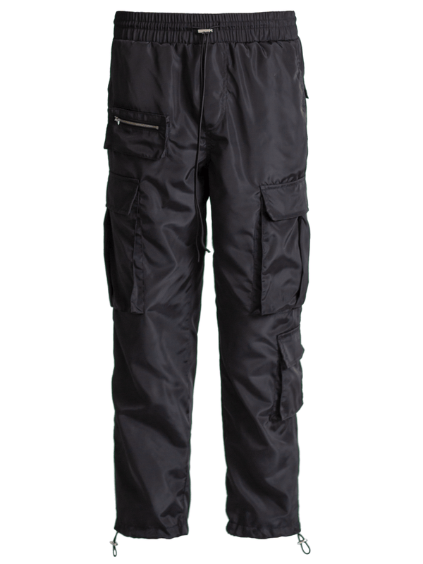 Nylon Cargo Pants - Black