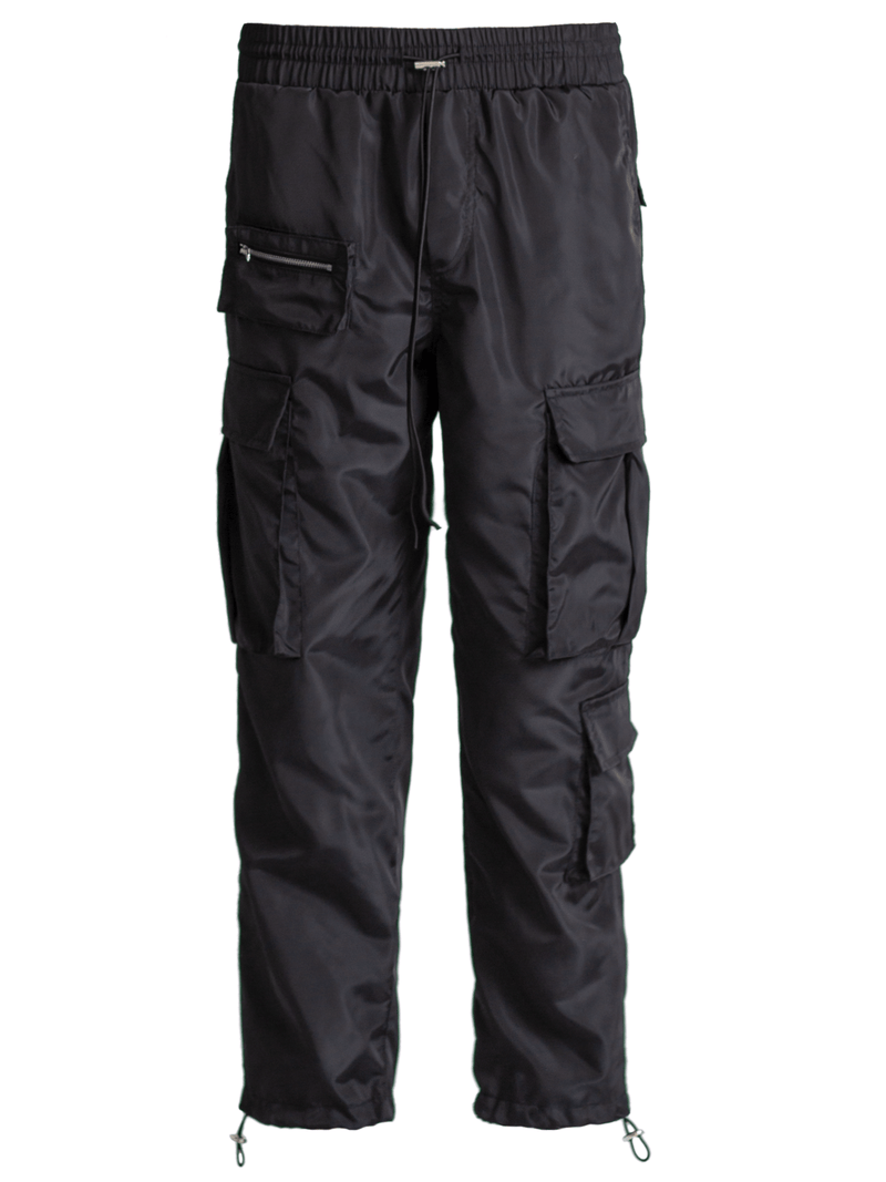 Nylon Cargo Pants - Black