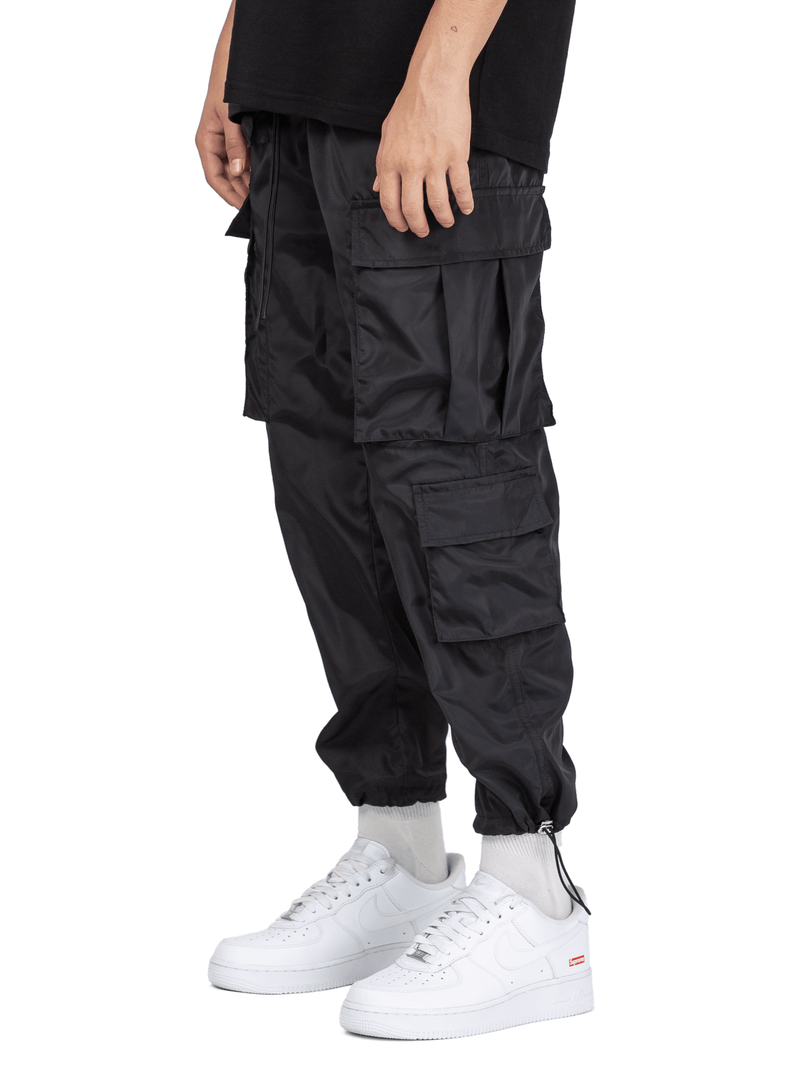 Nylon Cargo Pants - Black