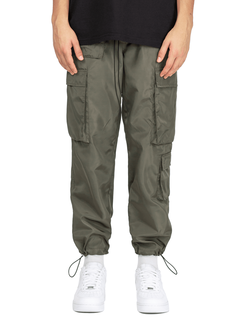 Nylon Cargo Pants - Forest