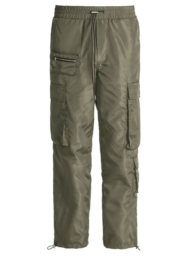 Nylon Cargo Pants - Forest