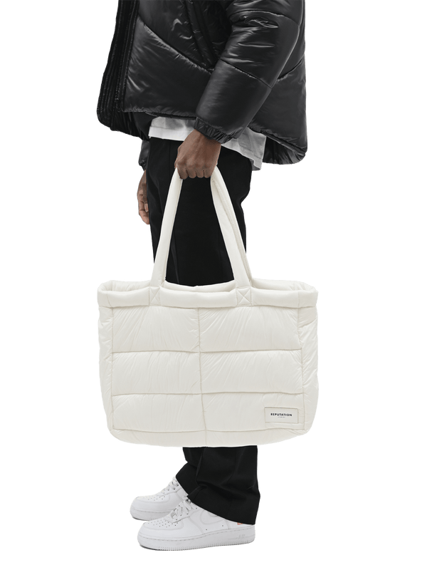 Puffer Tote Bag - Off White
