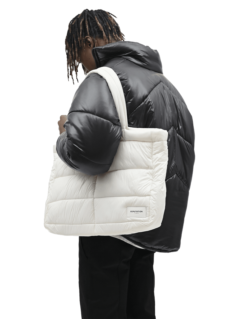 Puffer Tote Bag - Off White