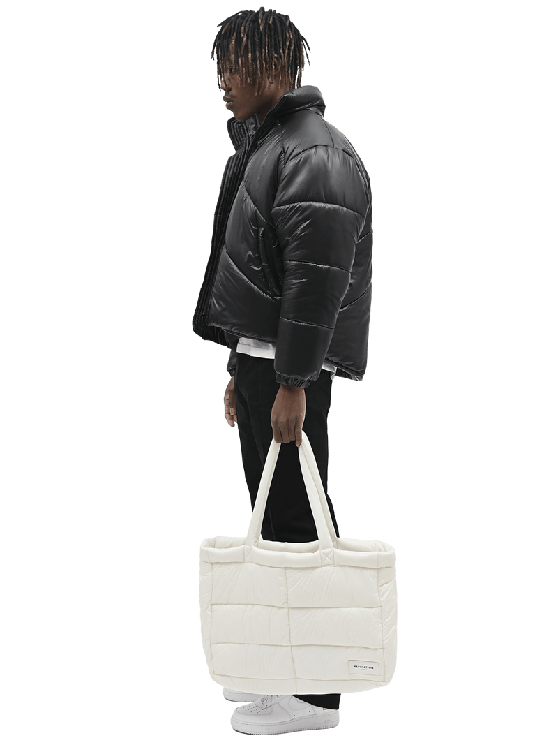 Puffer Tote Bag - Off White