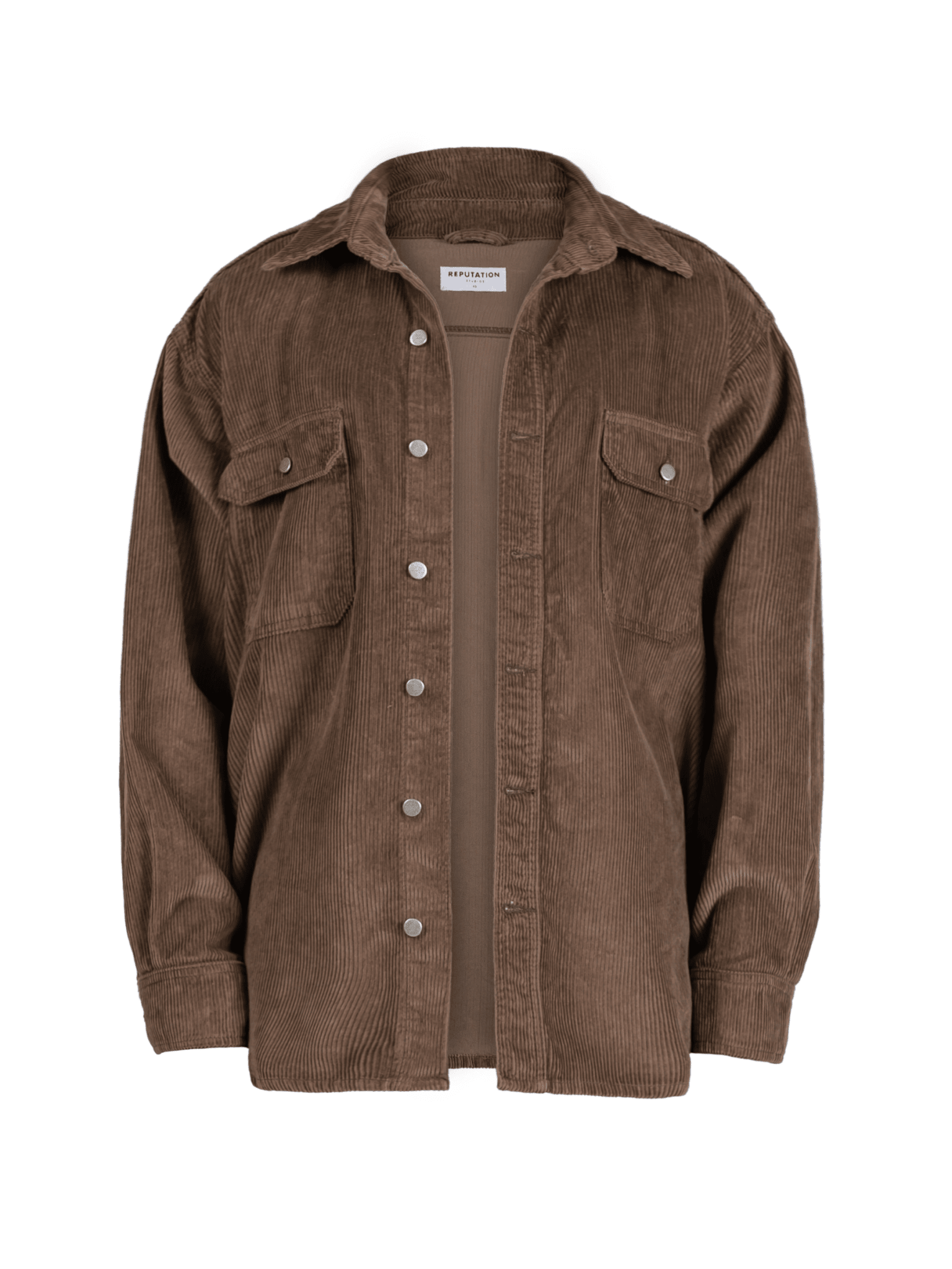 Oversized Cord Shirt - Olive - Reputation Studios