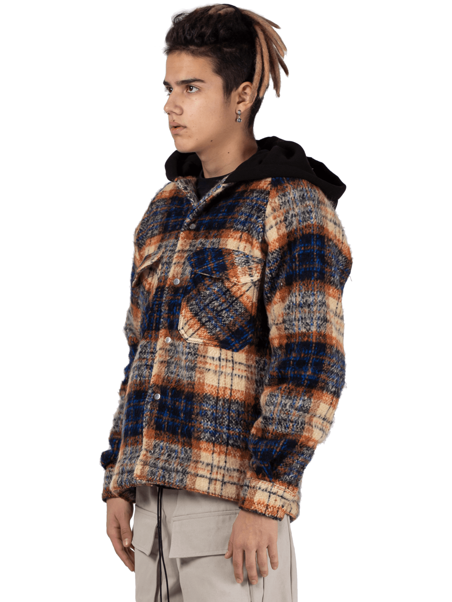 Oversized Tartan Shirt - Copper - Reputation Studios