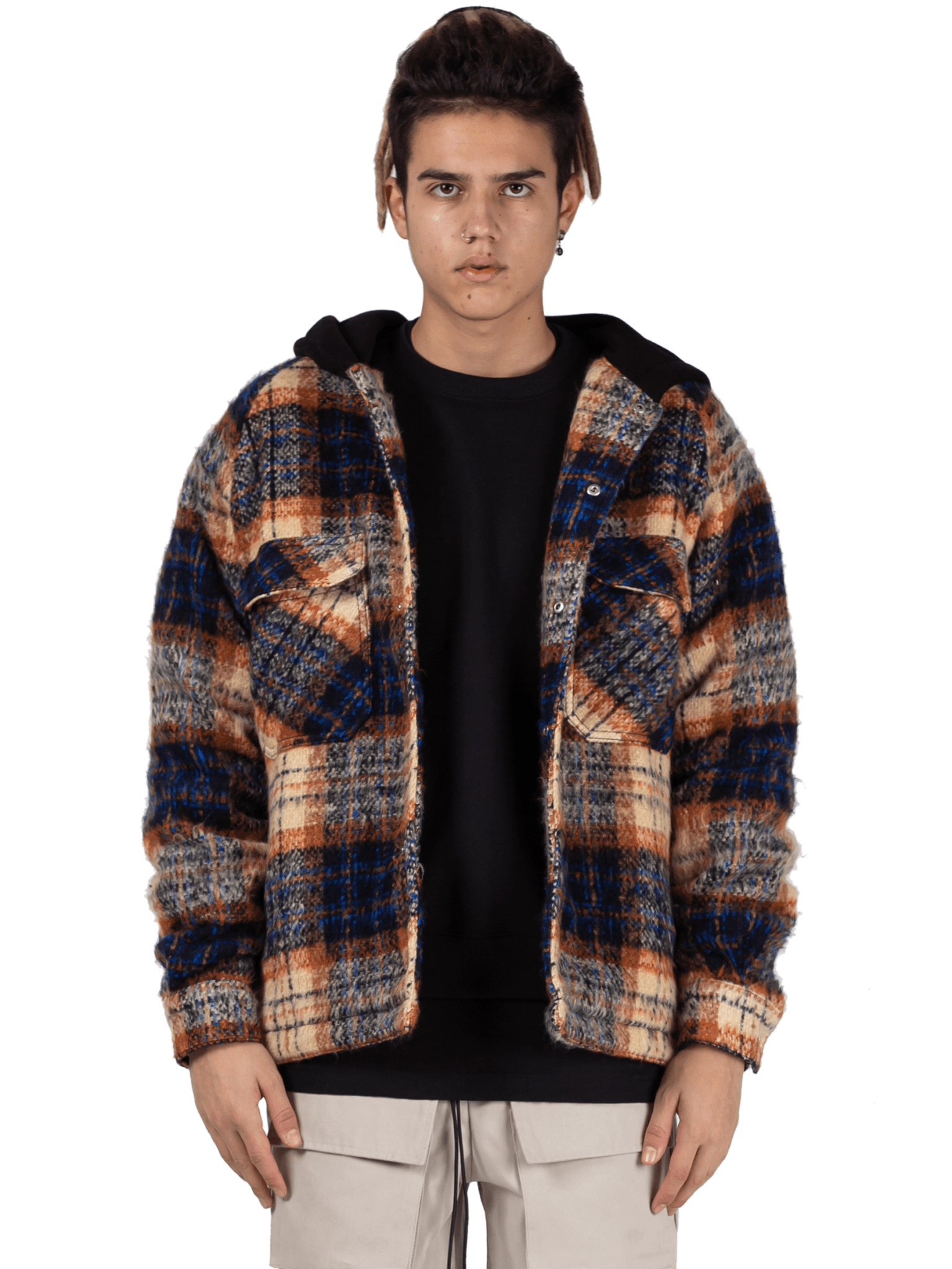 Oversized Tartan Shirt - Copper - Reputation Studios