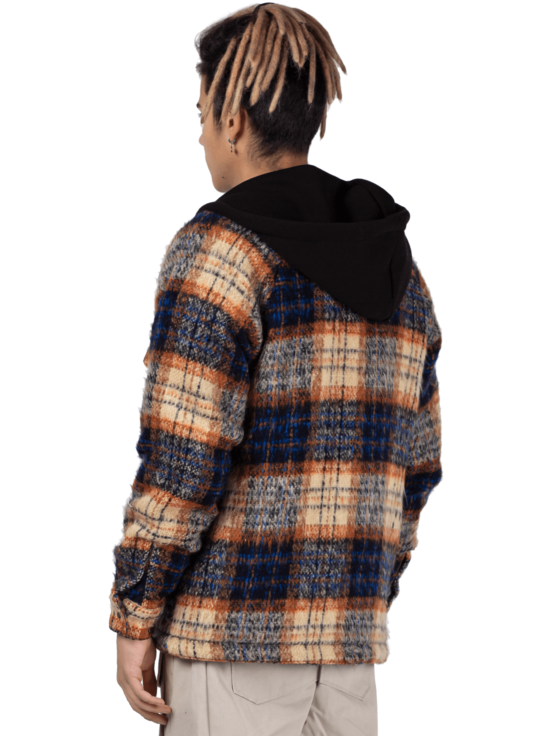 Oversized Tartan Shirt - Copper